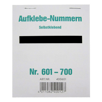 Čísla samolepící Wolf & Appenzeller Čísla 601-700