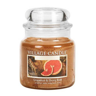 Svíčka ve skleněné dóze Village Candle Grapefruit & Ebony Bark, 454 g