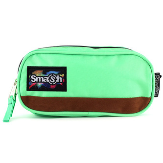 Školní penál bez náplně Smash zelený, 2 kapsy