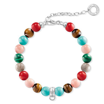 Náramek vícebarevný Thomas Sabo X0223-952-7-L18,5v, Charm Club, 925 Sterling silver, simulat Náramek vícebarevný Thomas Sabo X0223-952-7-L18,5v, Charm Club, 925 Sterling silver, simulat