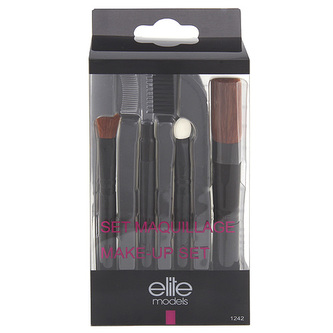 Sada na make-up Elite Models 4x štěteček + penál