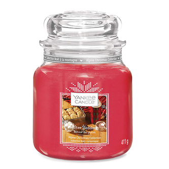 Svíčka ve skleněné dóze Yankee Candle Po sáňkování, 410 g