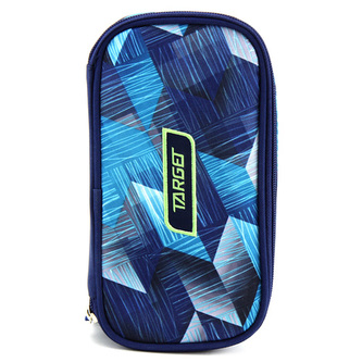 Školní penál bez náplně Target Compact, modrý se vzorem Školní penál bez náplně Target Compact, modrý se vzorem