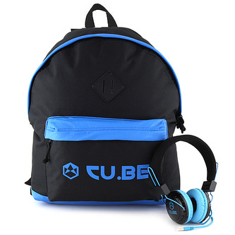 Target Batoh se sluchátky CU.BE Černý s modrými doplňky