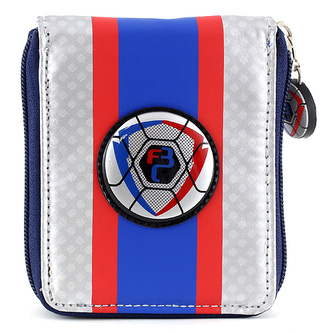 Peněženka Goal modro/stříbrná s motivem fotbalového míče