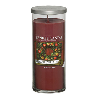 Svíčka ve skleněném válci Yankee Candle Věnec z červených jablek, 566 g