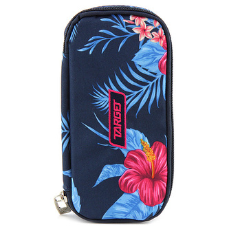 Školní penál bez náplně Target Compact College, modrý s květinami