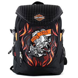 Studentský batoh Harley Davidson černý s drakem