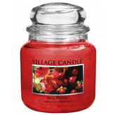 Svíčka ve skleněné dóze Village Candle Červené květy, 454 g