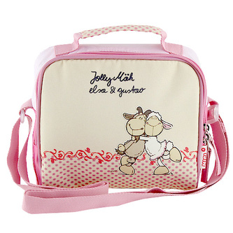 Taška svačinářka Nici žluto-růžová, dvě ovečky