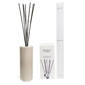 Dřevěný difuzér Millefiori Milano Air Design, Cylinder, 7 tyčinek, bílý