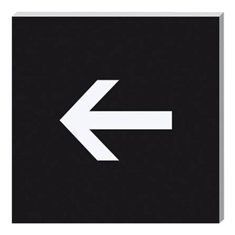 Signální etiketa Sigel Směrová šipka, samolepící, 85x85x8mm
