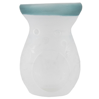 Aromalampa skleněná Yankee Candle Tyrkysovo-bílá, průměr 10 cm