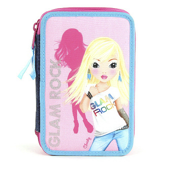 Školní penál s náplní Top Model tři zipy Christy, Top Model