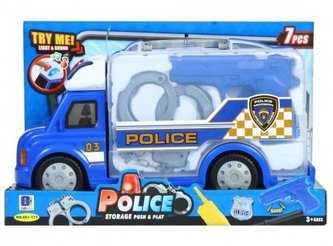 Auto policyjne z akcesoriami