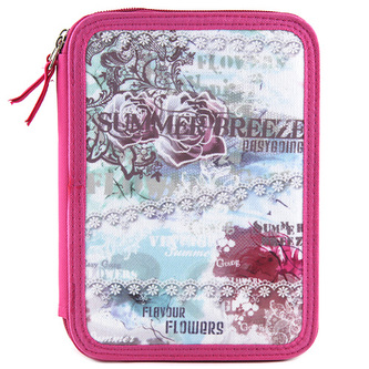 Školní penál s náplní Target Summer Breeze, květinový vzor