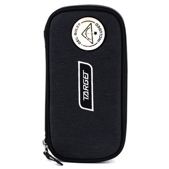 Školní penál bez náplně Target Compact Geo, s pravítkem, černý, bílé logo