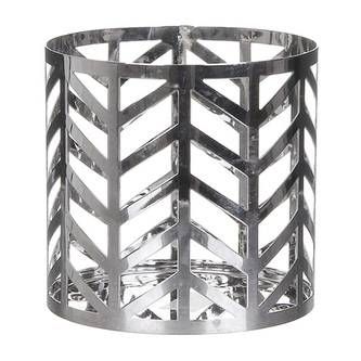 Svícen kovový Yankee Candle Arrow Chrome, výška 8 cm