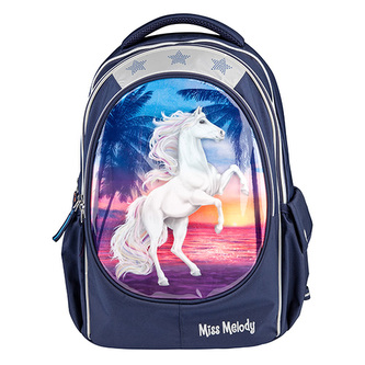 Školní batoh Miss Melody Miss Melody, tmavě modrý s glitry