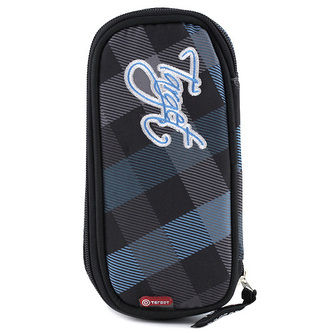 Školní penál Target modro-černé kostky