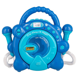 CD přehrávač Idena Modrý, 2 mikrofony