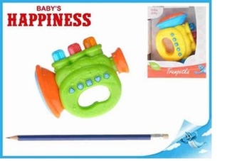 Trumpetka 12cm na baterie s melodiemi a světlem