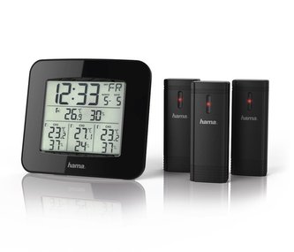 HAMA meteostanice EWS-Trio/ 3 senzory/ černá