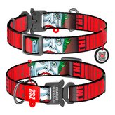 Obojek nylonový Waudog DC Joker red Fastex QR (35-58cm/2,5cm)