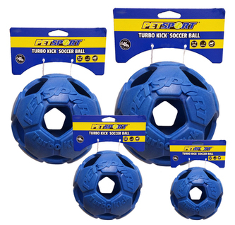 Turbo Kick Soccer Ball 10 cm - fotbalový míč pro psy, modrý