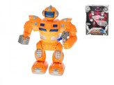 Robot válečník chodící se světlem a zvukem plast 25 cm na baterie, 2 barvy (1ks v krabičce)