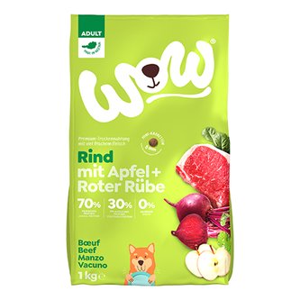 WOW Hovězí Adult granule 1kg Minis