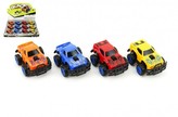 Auto/Autíčko plast 6cm na zpětné natažení, 4 barvy - 1 kus