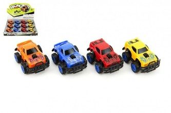 Auto/Autíčko plast 6cm na zpětné natažení, 4 barvy - 1 kus