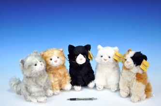 Kočka plyš 22cm sedící asst 5 druhů