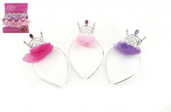 Korunka/čelenka pro princeznu plast, 3 barvy, karneval - 1 kus