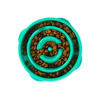 Zpomalovací miska Fun Feeder Drop tyrkysová Medium