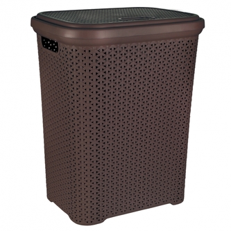 Prádelní koš s víkem RATAN Hobby hnědý