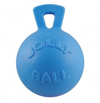 Jolly Ball Tug-n Toss 10 cm/S - míč s uchem světle modrý (s vůní borůvky)