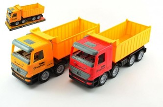 Auto sklápěč plast 35cm na setrvačník asst 2 barvy v krabici