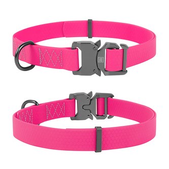 Obojek voděodolný Waudog Collartex Fastex růžový (35-70cm/2,5cm)
