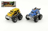 Auto 2ks terénní Monster Truck 10cm plast na setrvačník asst 2 barvy