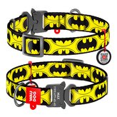 Obojek nylonový Waudog DC Batman logo Fastex QR (23-35cm/1,5cm)