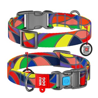 Obojek nylonový Waudog Vitrage QR (31-49cm/2,5cm)