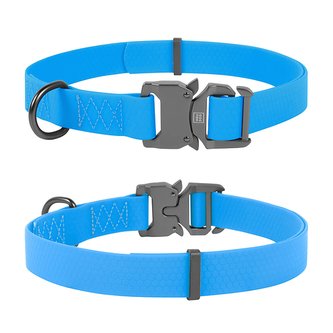 Obojek voděodolný Waudog Collartex Fastex modrý (35-58cm/2,5cm)