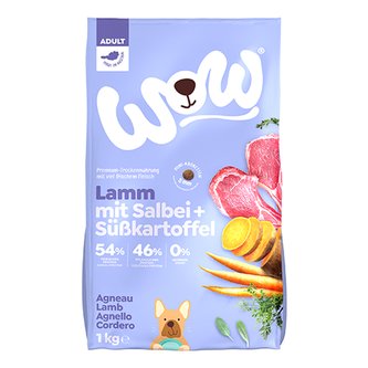 WOW Jehněčí Adult granule 1kg Minis