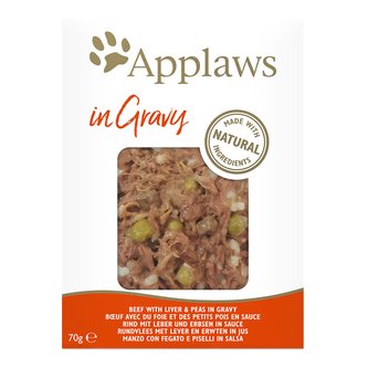 Applaws kapsička Cat Gravy Hovězí s hráškem v omáčce 70g LIMITED Applaws kapsička Cat Gravy Hovězí s hráškem v omáčce 70g LIMITED