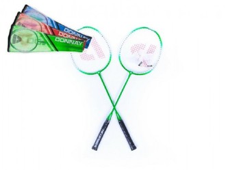 Sada badminton + 3 košíčky kov 66cm asst 3 barvy v tašce