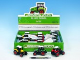 Traktor kov 9cm na baterie se zvukem se světlem 3 barvy - 1 kus