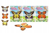 Natahovací motýl plast 11cm asst 3 druhy na kartě