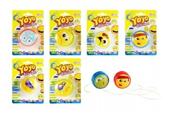 Jojo plast 5cm se světlem, 6 barev, na kartě - 1 kus